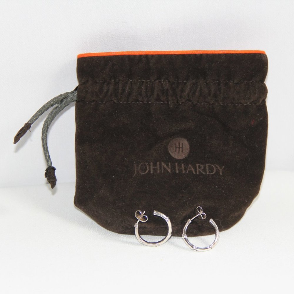 John Hardy Sterling Silver Bamboo Hoop Earrings